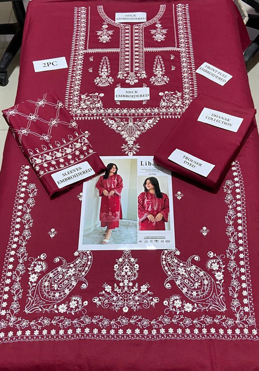 Dhanak 2pc Unstitched Embroidered