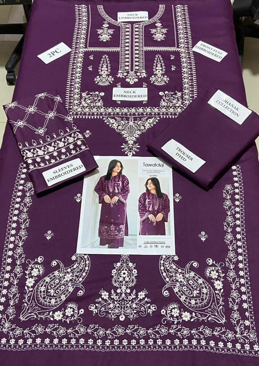Dhanak 2pc Unstitched Embroidered