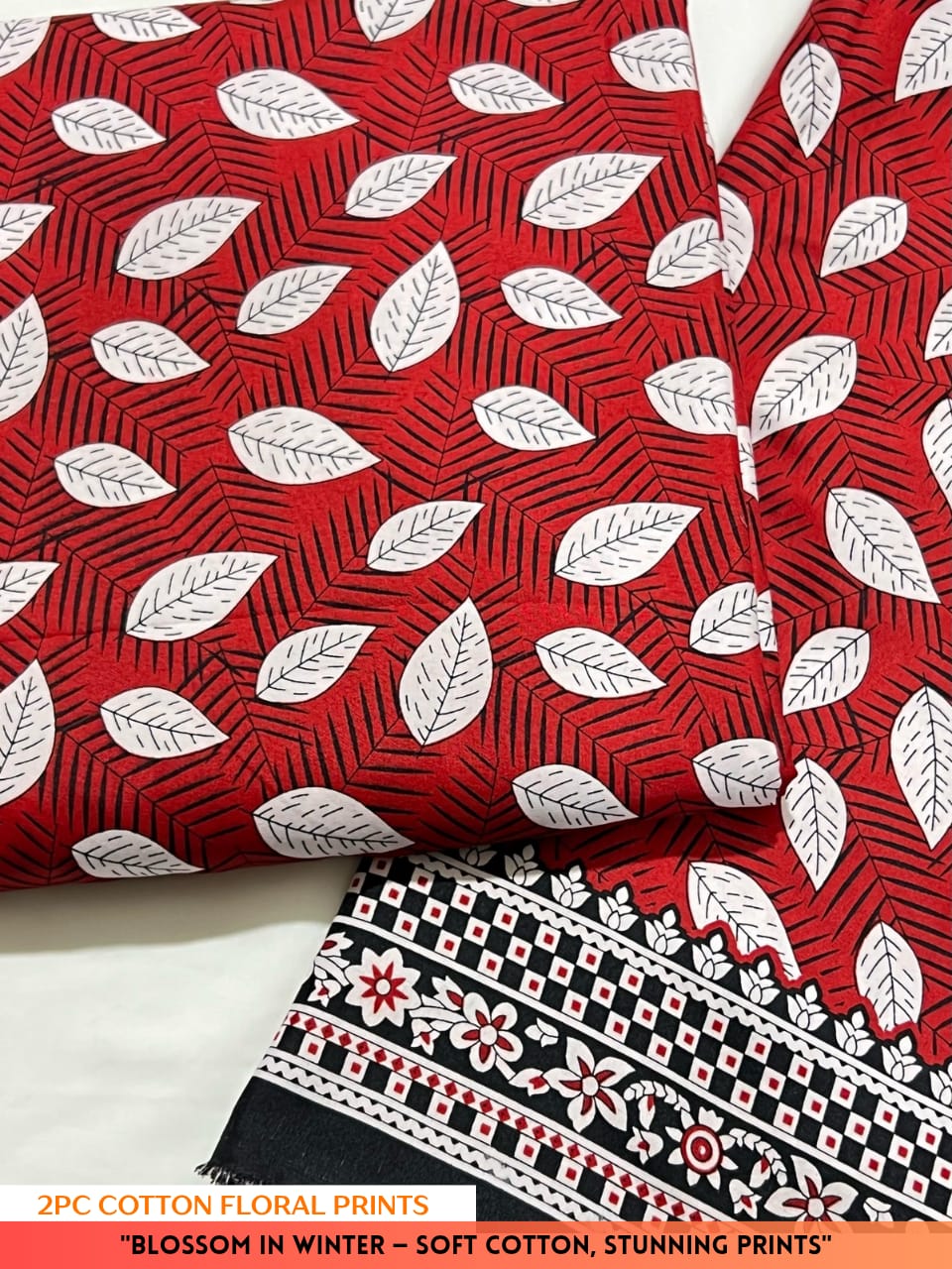 2PC Cotton Floral Print