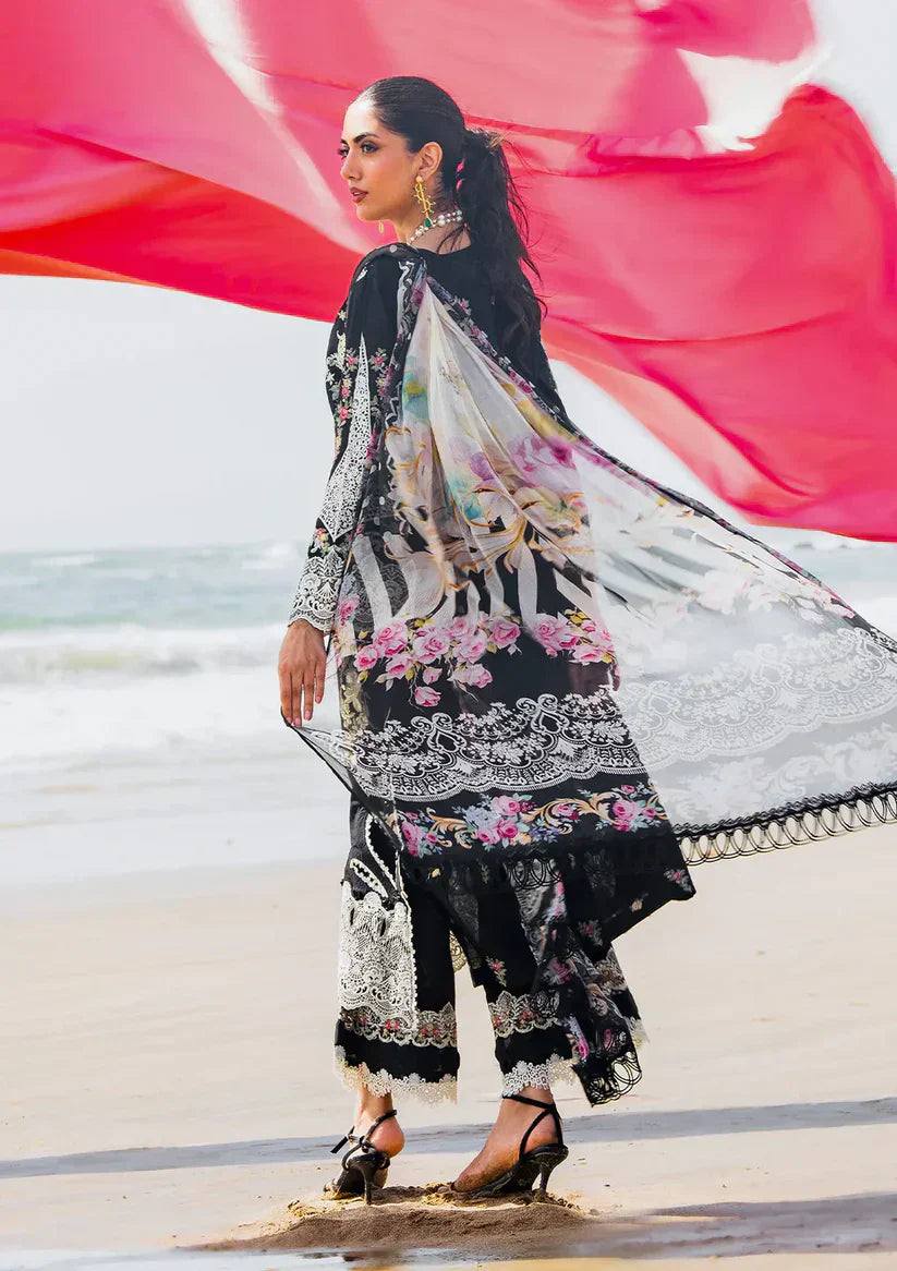 Elaf Luxury Embroidered Lawn 3Pc Suit with Printed Dupata SS-1001