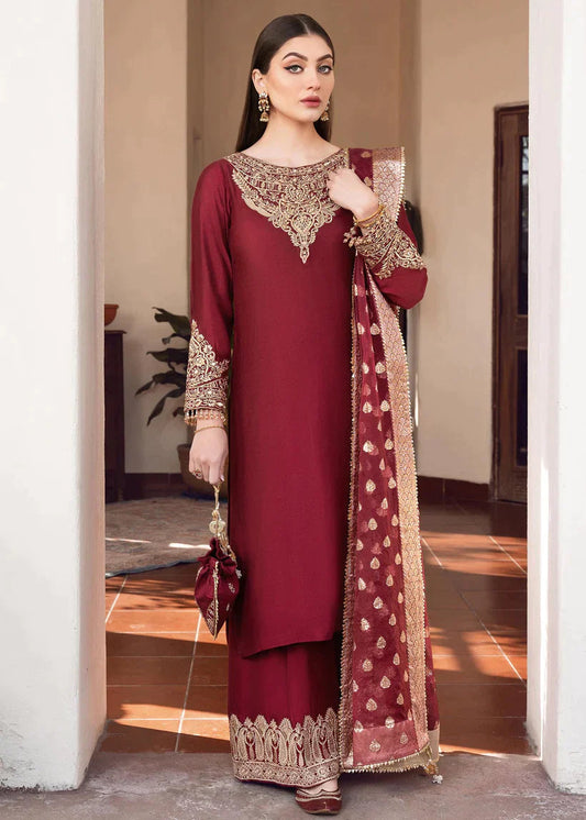 3 Piece Shamooz Silk With Organza Jacquard Duppatta