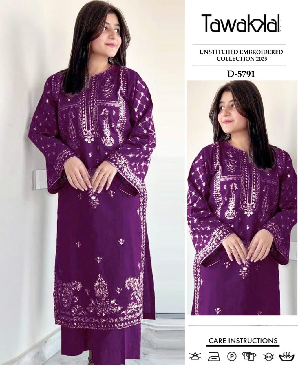 Dhanak 2pc Unstitched Embroidered