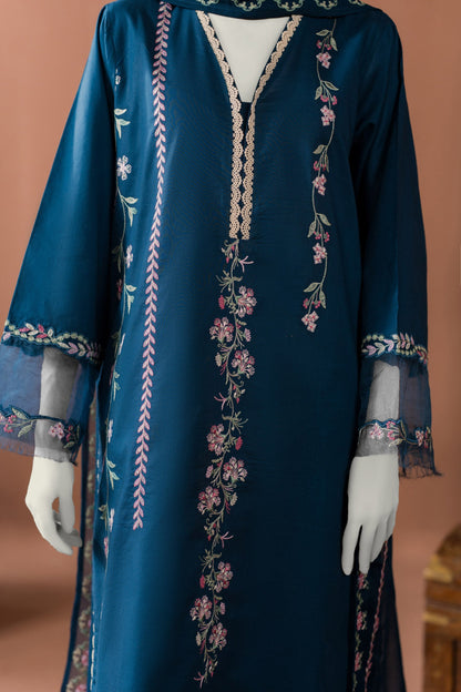 3pc Unstiched Dhanak emb with Emb Dupata