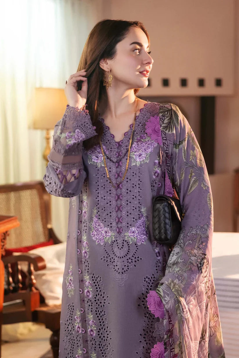 Jade Unstitched Luxury Dhanak Chikenkari Heavy Embroidered 3PC Suit