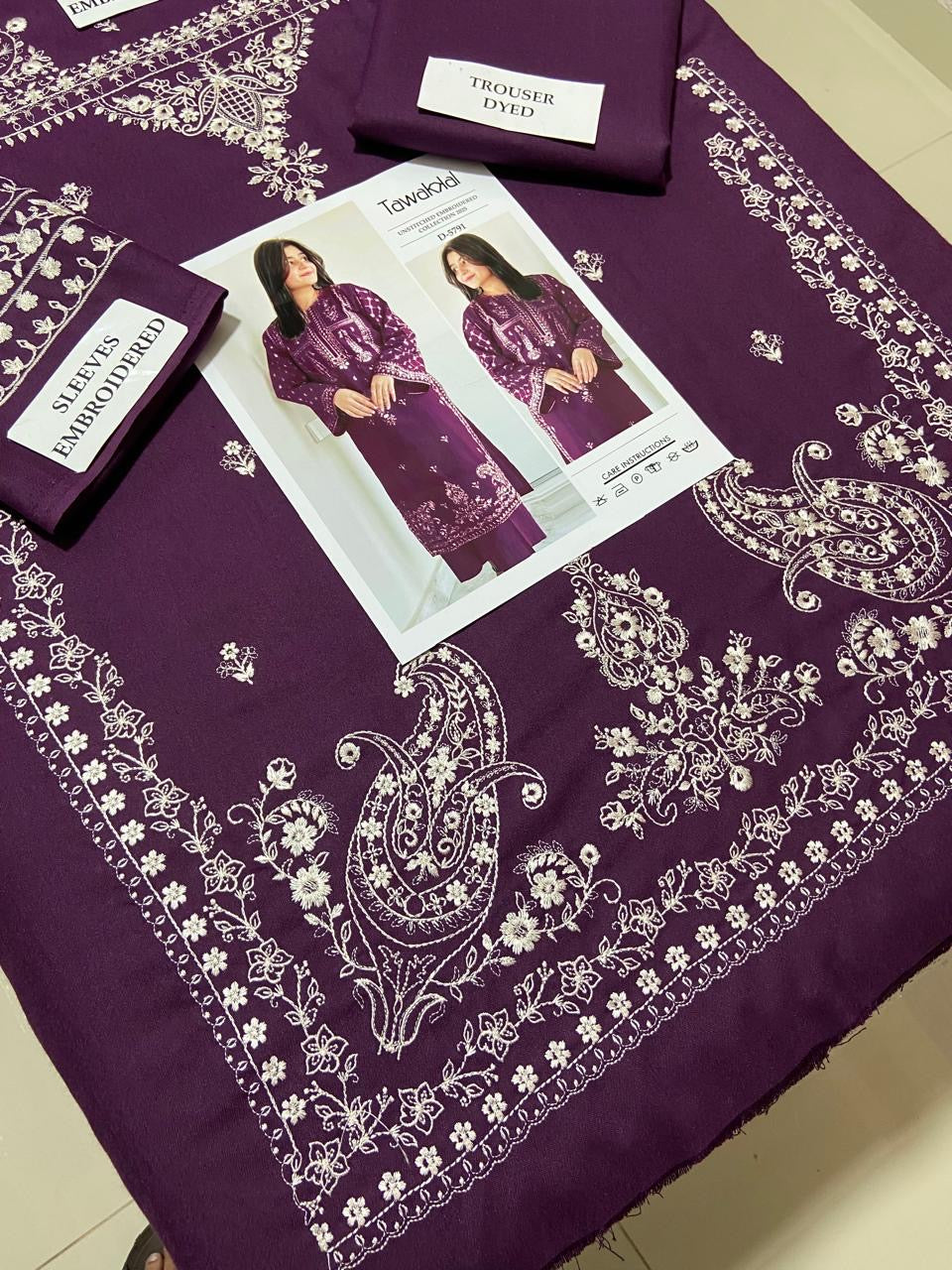 Dhanak 2pc Unstitched Embroidered