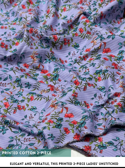 2-PC ALLOVER PRINTED MID SEASON POLO COTTON