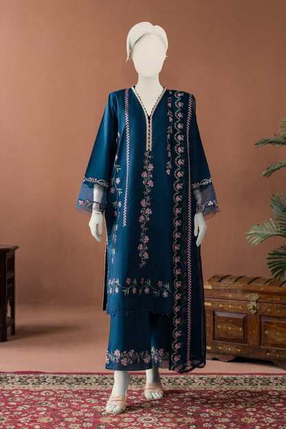 3pc Unstiched Dhanak emb with Emb Dupata