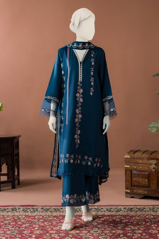 3pc Unstiched Dhanak emb with Emb Dupata