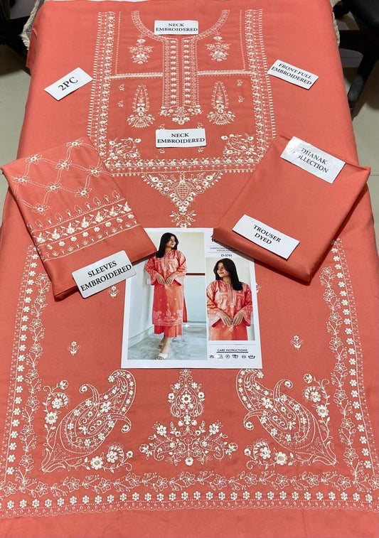 Dhanak 2pc Unstitched Embroidered