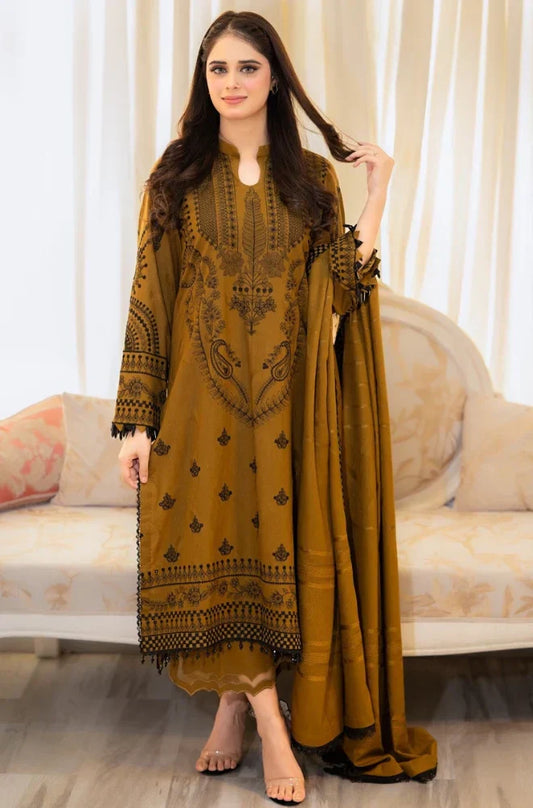 Winter 3PC Dhanak Embroidered Suit - LIBASS