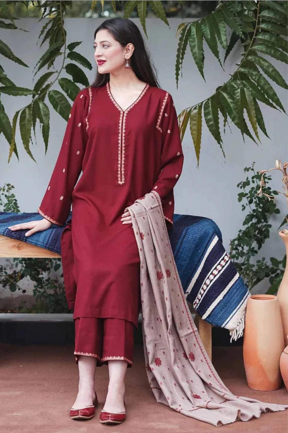 Asling Unstitched Luxury Dhanak Heavy Embroidered 3PC Suit