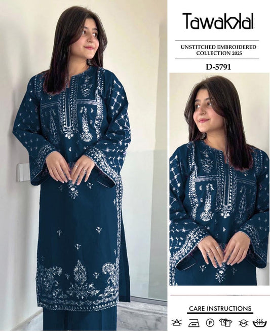 Dhanak 2pc Unstitched Embroidered