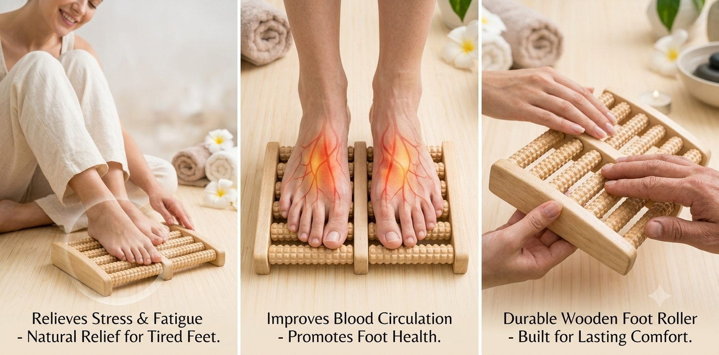 Wooden Foot Massager - Pain Relief