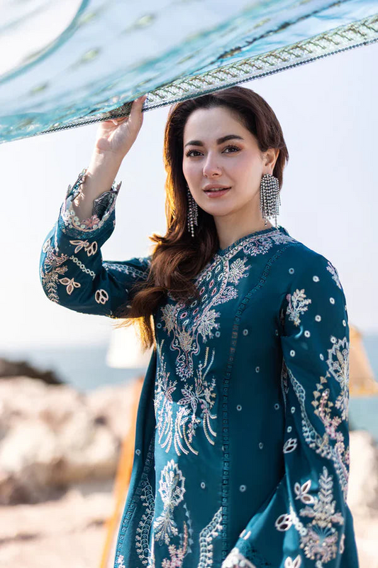 ZARA SHAHJAHAN 3-PIECE COLLECTION ORGANZA EMBROIDERED DUPATTA