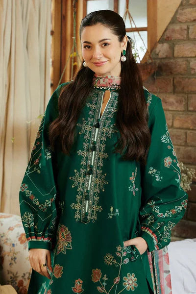 3PC LAWN EMBROIDERED SHIRT WITH MONAR PRINTED DUPATTA