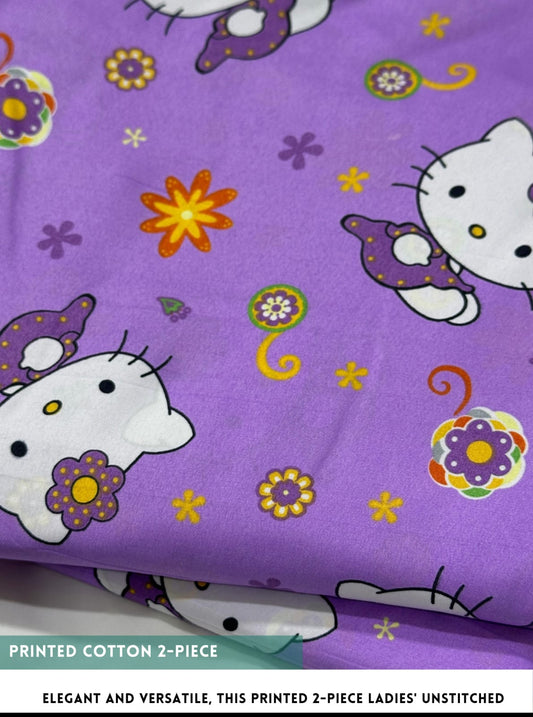 2-PC ALLOVER PRINTED MID SEASON POLO COTTON