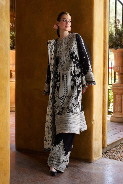 Hussain Rehar Unstitched Luxury Dhanak Heavy Embroidered 3PC Suit