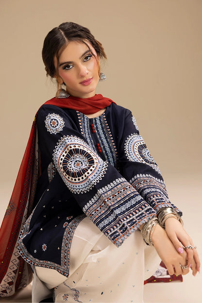 Jazmin Unstitched Luxury Dhanak Heavy Embroidered 3PC Suit