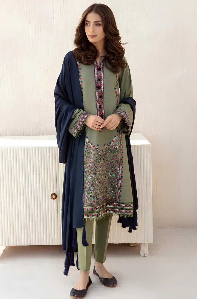 Jazmin - khaddar 3pc Embroidered Winter Suit