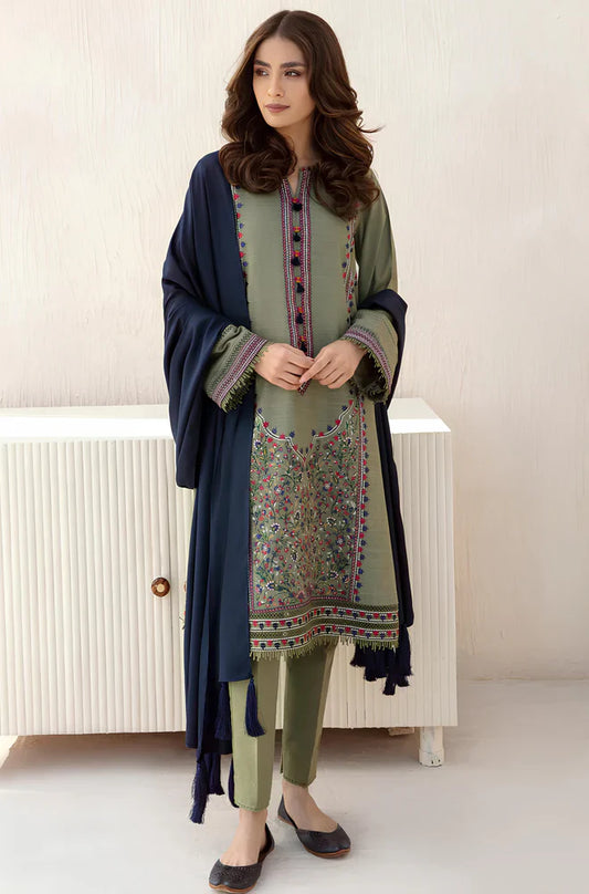 Jazmin - khaddar 3pc Embroidered Winter Suit