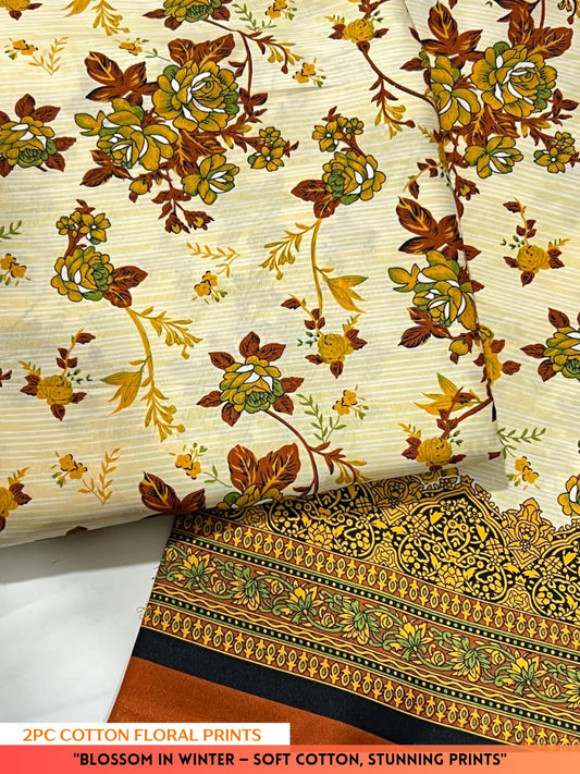 2PC Cotton Floral Print