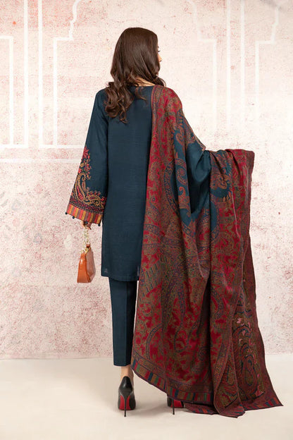 Winter 3PC Khaddar Embroidered Suit with Printed Wool Shawll